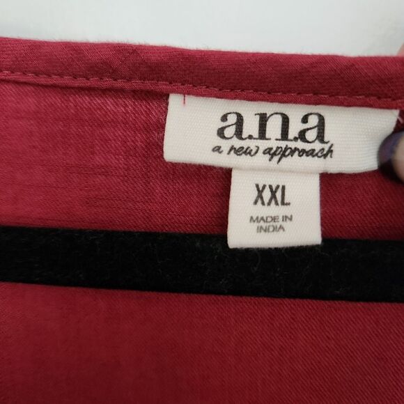 a.n.a A New Approch Womens Casual Short Sleeve VNeck Layered Mini Dress Size XXL - Picture 4 of 6